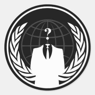 Anonieme Internationale Zwarte Sticker
