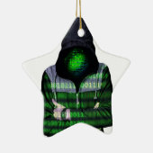 Anonieme internethacker keramisch ornament (Rechts)