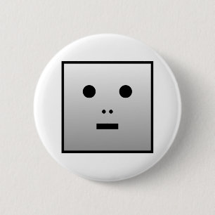 Anonieme Robot - Aangepast Ronde Button 5,7 Cm