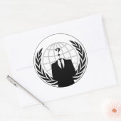 Anonieme vlag ronde Stickers (Envelop)
