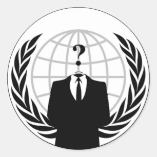 Anonieme vlaggestekkers ronde sticker