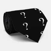 Anonieme zwarte Stropdas (vraagteken) (Opgerold)