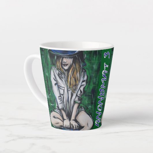 Anonimiteit 3 latte mok (Linkerhoek)