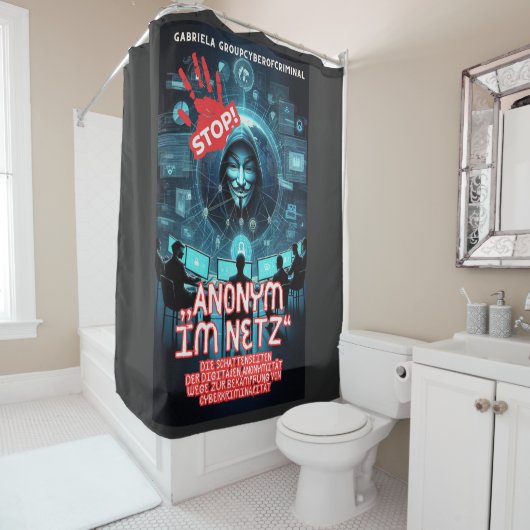 Anonym im Netz Douchegordijn (In situ)