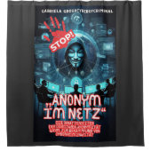 Anonym im Netz Douchegordijn (Voorkant)