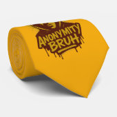 Anonymity Bruh logo - Neck Tie Stropdas (Opgerold)