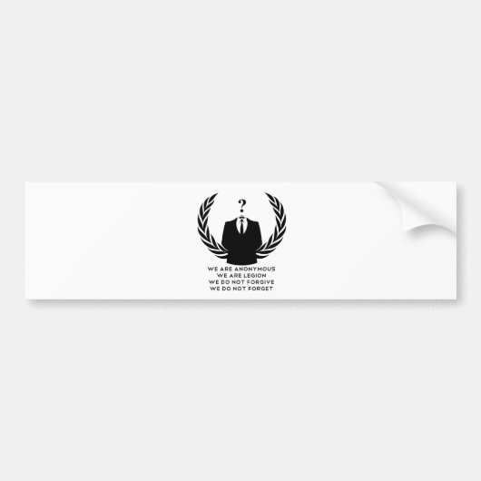 Anonymous Bumpersticker (Voorkant)