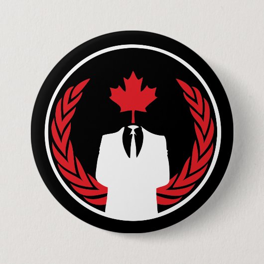 Anonymous Canada Black Button (Voorkant)