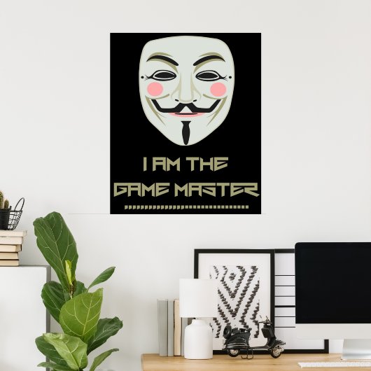Anonymous ik ben de spelmeester PZ1 Project Zorgo Poster (Thuiskantoor)