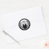 Anonymous Sic Semper Evello Mortem Tyrannis Ronde Sticker (Envelop)
