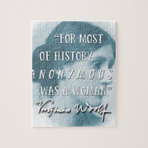 Anonymous Virginia Woolf citeert blauw Legpuzzel