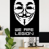 Anonymous we zijn legendarische schilderkunst poster (Thuiskantoor)