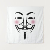 anonymus mask vendetta hacker cyber internet wandkleed (Voorkant)