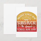 Another School Year Survivor Funny School Bedankkaart (Voorkant / Achterkant)