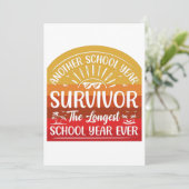 Another School Year Survivor Funny School Bedankkaart (Staand voorkant)