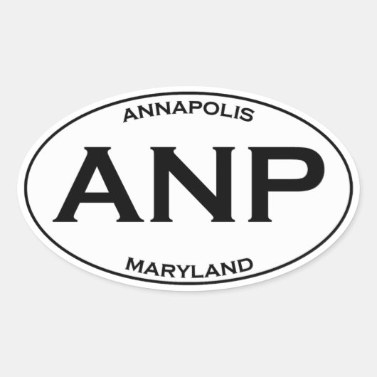 ANP - Annapolis Maryland Ovale Sticker (Voorkant)