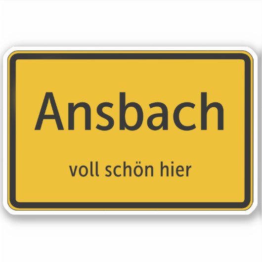 Ansbach Autocollant (Devant)