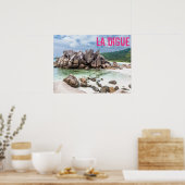 Anse Cocos Seychellen La Digue Beach gift Poster (Keuken)