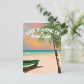 Anse Des Sables Saint Lucia Briefkaart (Staand voorkant)