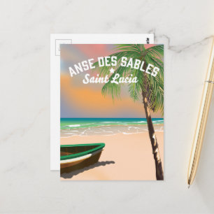 Anse Des Sables Saint Lucia Briefkaart