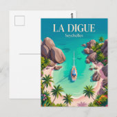 Anse Source d'Argent Seychellen Briefkaart (Voorkant / Achterkant)