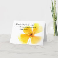 Ansel Adams citaat met een Oranje Poppy Note Cards