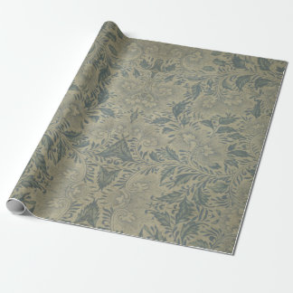  Ansiant-Aziatische Ornamenten Floral Toile-Grey Cadeaupapier