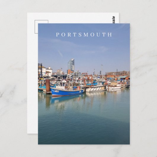 Ansichten van boten in Portsmouth op ansichtkaart Briefkaart (Voorkant / Achterkant)