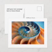 Ansichtkaart - Fibonacci Schelpen Briefkaart (Voorkant / Achterkant)