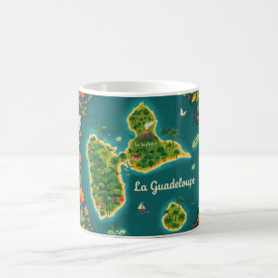 Ansichtkaart Guadeloupe – Tropisch Eiland Guade Koffiemok