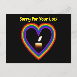 Ansichtkaart Kaars Regenboog Hart Sorry For Your L Briefkaart