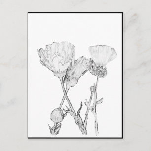 Ansichtkaart - Kleur je eigen bloemen Briefkaart