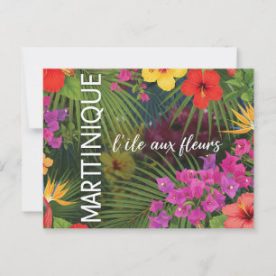 Ansichtkaart Martinique tropische bloemen Briefkaart