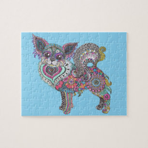 Ansichtkaart met Chihuahua-ontwerp Legpuzzel