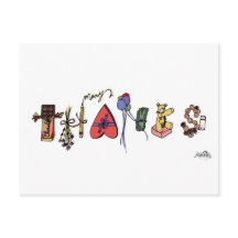 Ansichtkaart met veel dank