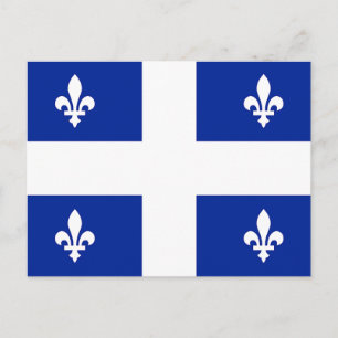 Ansichtkaart met vlag van Quebec, Canada Briefkaart
