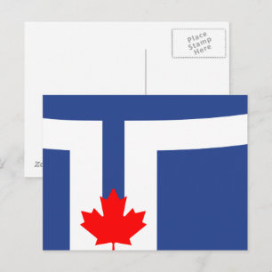 Ansichtkaart met Vlag van Toronto, Canada Briefkaart