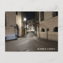 Ansichtkaart - Nachtwandeling in Vicenza, Italië