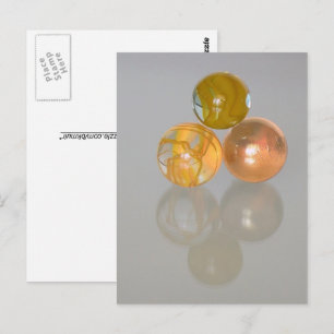 Ansichtkaart - oranje knikkers briefkaart