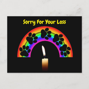 Ansichtkaart Pootjes Op Regenboog Met Kaars Sterk Briefkaart