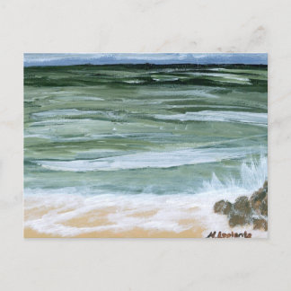 Ansichtkaart, Rotsen op het Strand door M. Laplant Briefkaart