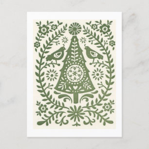 Ansichtkaart - Scandinavische Kerst Groen Briefkaart
