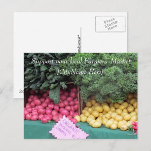 Ansichtkaart - Steun Boerenmarkt - Aardappelen Briefkaart
