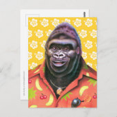 Ansichtkaart Vain Gorilla ontwerp. Briefkaart (Voorkant / Achterkant)