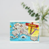 Ansichtkaart van Alaska & de VS Briefkaart (Staand voorkant)