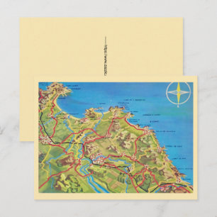 Ansichtkaart van de noordkust van Spanje Briefkaart