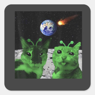 Ansichtkaart Vierkante Sticker