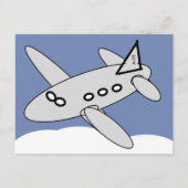 Ansichtkaart - Vliegtuig dat boven wolken vliegt Briefkaart (Voorkant)