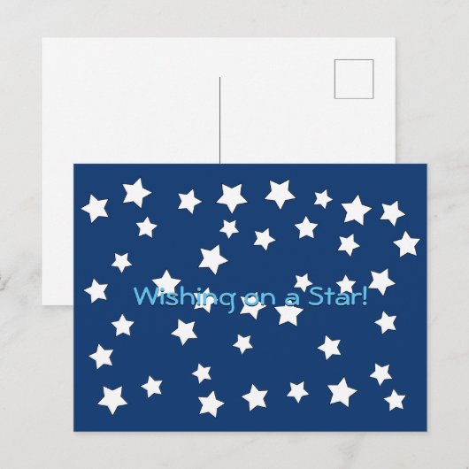 Ansichtkaart - Wensen bij een Ster Briefkaart (Voorkant / Achterkant)