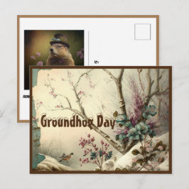 Ansichtkaarten Groundhog Day-herinneringen 2023 Briefkaart
